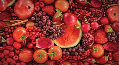 Les fruits et le gumes rouges
